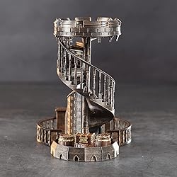 AUSPDICE Dice Rolling Tower and Tray Retro Castle