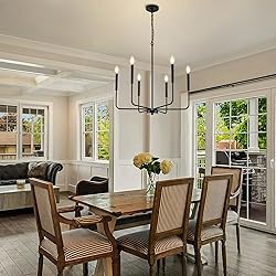 ZUYURT Modern Black Chandelier for Dining