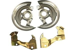 Front Disc Brake Conversion Caliper Mounting Brackets + Backing Plates GM A Body
