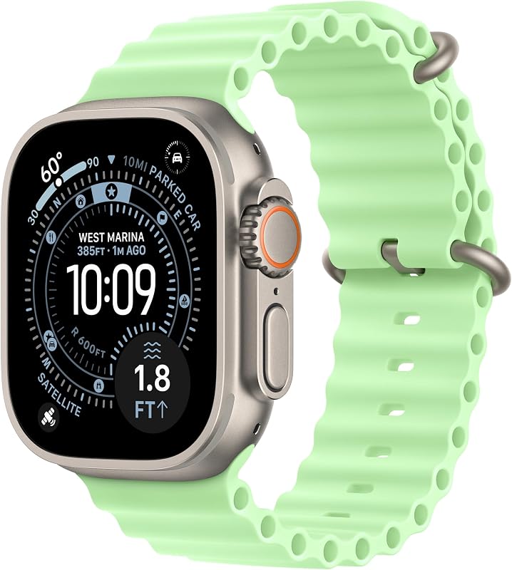 Bracelete de relógio - Extensão da Faixa Oceanica - 49 mm - Verde Neon - Sobredimensionado