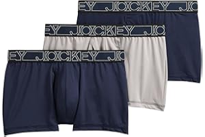 Jockey Men's Underwear Active Microfiber 2.5" Trunk - 3 Pack