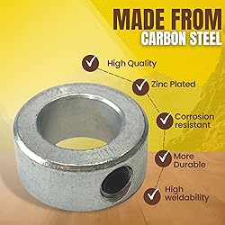 (4-Pack) 3/4” Bore Solid Steel Shaft Collars with