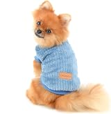 SMALLLEE_LUCKY_STORE Pet Ribbed Fleece Jumpers Pullover Sweatshirt XS S Dogs view 6