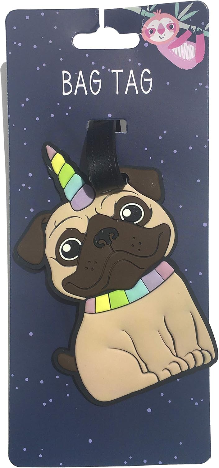 pug luggage tag