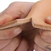 Vegetable Tanned Leather Sheet 3.6-4.0mm Thick Full Grain for DIY Craft | Yellow brown, suitable for gaskets in the stamping and carving industry of process tools(Yellowish-Brown 6&times;12 inches)