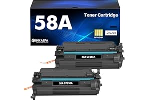 INKALFA CF258A 58A Toner Cartridge Black 58X CF258X Compatible Replacement for HP 58A CF258A M428fdw for HP Laserjet MFP M428fdw M428fdn M428dw M404 M428 Pro M404n M404dn M404dw Printer 2 Pack with Chip