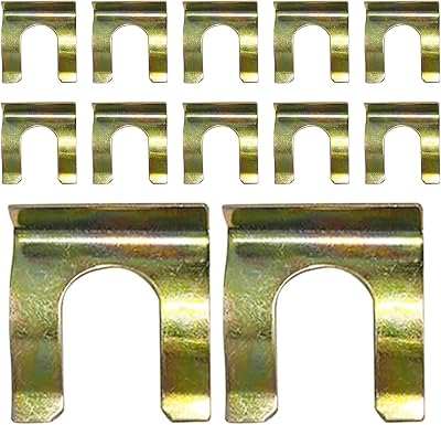 Xiciki 12 Pcs Brake Line Clips U Shaped Retainers Galvanized Manganese Steel