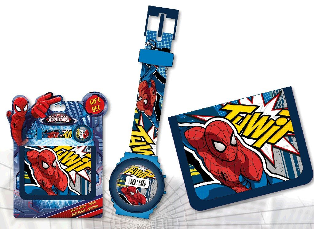 Set regalo reloj digital y billetera de Spiderman