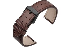 ANNEFIT Watch Band 16mm 17mm 18mm 19mm 20mm 21mm 22mm - Classic Oil Wax Leather Quick Release Watch Strap for Men Women