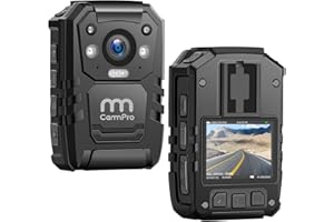 MM CAMMPRO CammPro 1440P 2K Police Body Camera,128G Memory,Waterproof,Premium Portable Body Worn Camera with Audio Recording Wearable,Night Vision,GPS for Law Enforcement