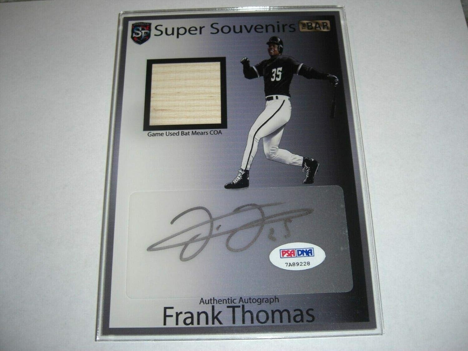 frank thomas game used bat