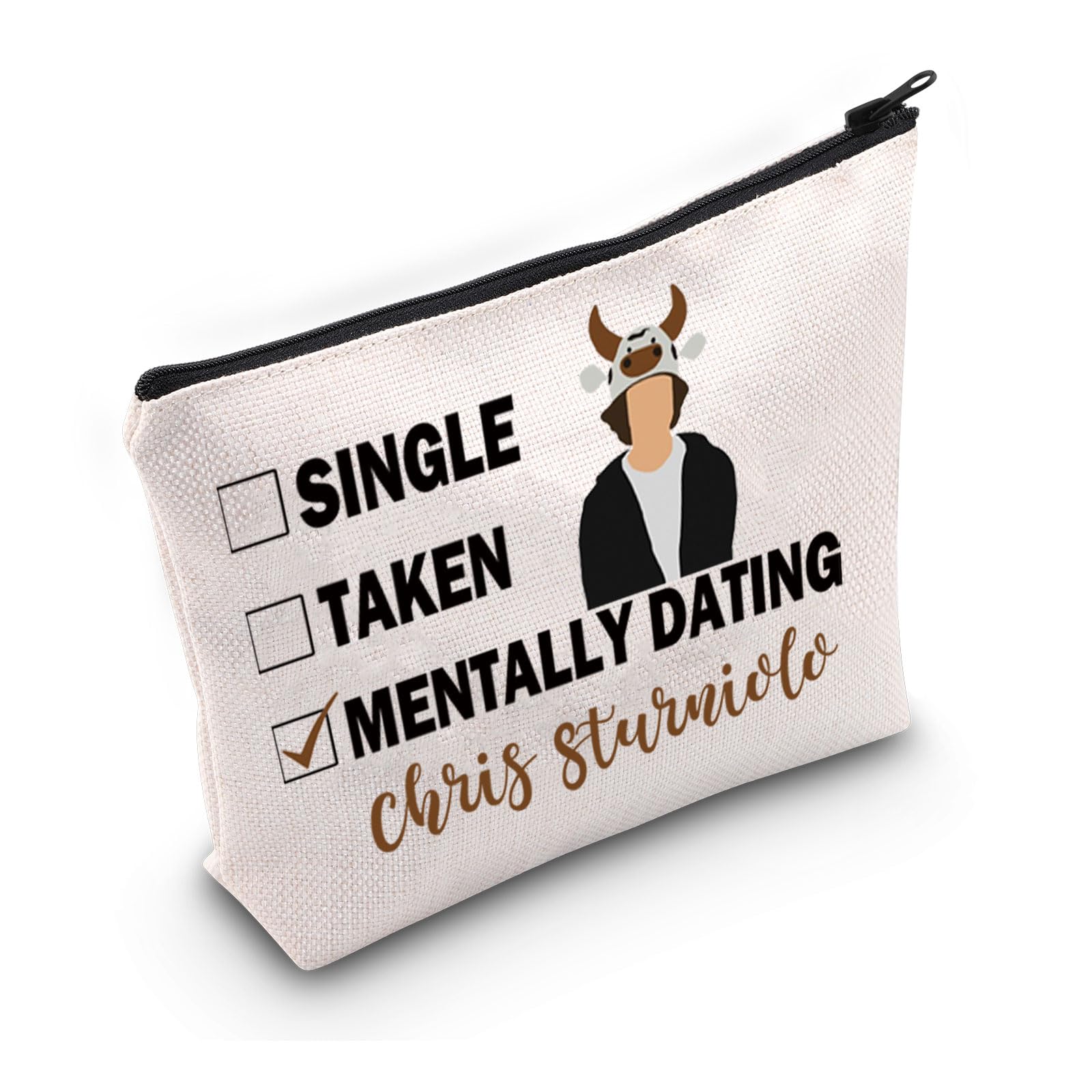 PYOUL Sturniolo Inspired Gift Mentally Dating C Sturniolo Makeup Bag Sturniolo Fans Cosmetic Bag Sturniolo Merch (Dating C Sturniolo Bag)