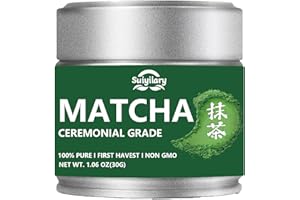 SUIYILARY Ceremonial Grade Matcha Powder, Premium First Harvest Green Tea Powder – 100% Pure Matcha Tea, Vegan, Gluten-Free, Sugar-Free with No Additives (30g/1.06oz)