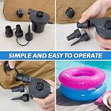 Jsdoin Electric Air Pump 220V 50W 3 Nozzles Portable Inflator Deflator view 3