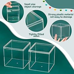 Blulu 8 Pieces Clear Acrylic Plastic Jewelry Box