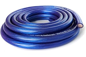 KnuKonceptz Bassik 0 Gauge Power/Ground Wire Cable Blue 25 Foot Coil