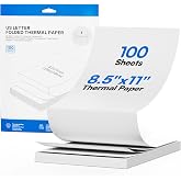 ETIKEZ D90E Thermal Printer 8.5 x 11 Inch Folding Thermal Paper, 100 Sheets | BPA-Free, Advanced Thermal Printing, Perfect for Journaling, Studying &amp; On-Site Use, Ideal for School, Home, Office &amp; Travel
