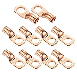 Ampper Heavy Duty Copper Wire Lugs, UL Eyelets Ring
