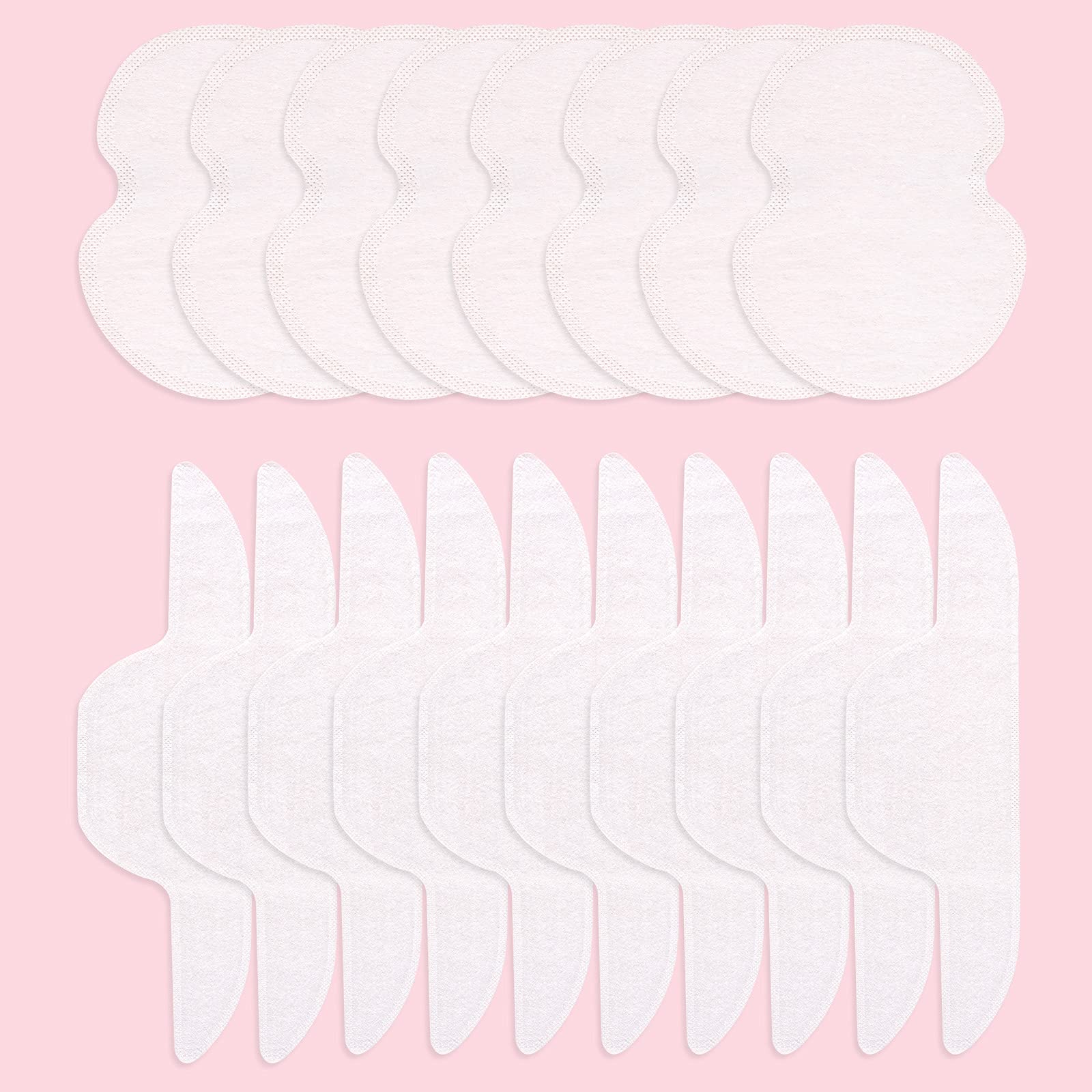 50 PCS Self-Adhesive Sweat Pads Set, Including 20 Collar Liner Sweat Pads and 30 Underarm Sweat Pads Disposable Armpit Sweat Pads Collar Sweat Pad For Women And Men - Non Visible Dress Shields / Guard Provides Armpit Protection