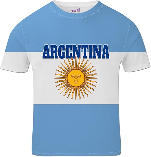 Argentina Football Shirts for Men Argentinian Team Flag T Shirt Fans Gift S White: Amazon.co.uk 