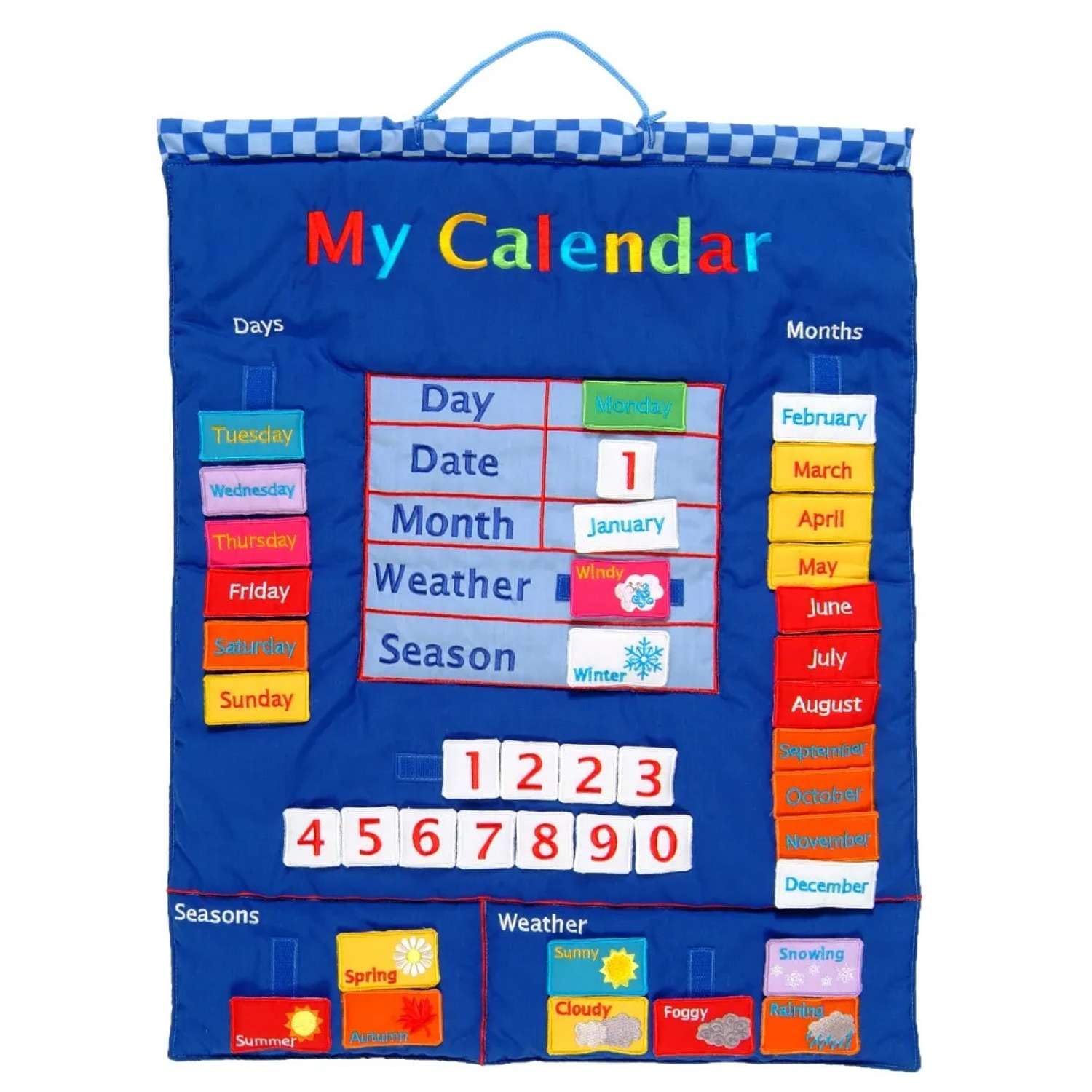 My Calendar Blue Wall Hanging