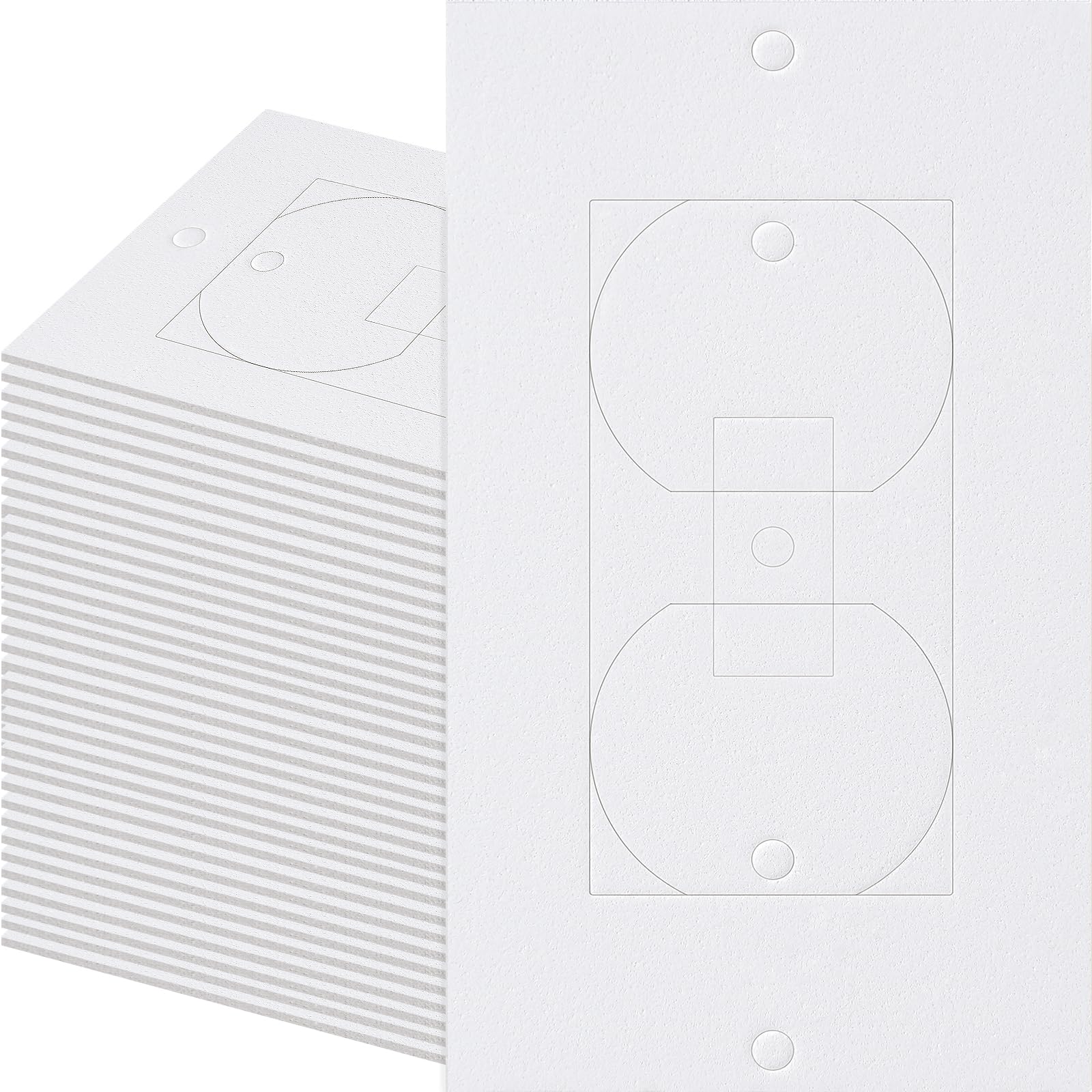 Photo 1 of Outlet Insulators Draft Sealers, 30 Pack Electrical Outlet Insulation Pads, EVA Foam Gasket for Wall, Light, Switch Socket Cover Compatible with Duplex Toggle Rocker Wall Plate Openings