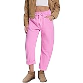 HOTIAN Womens Fleece Lined Sweatpants Barrel Leg Thermal Winter Warm Baggy Joggers Casual Athletic Pants with Pockets