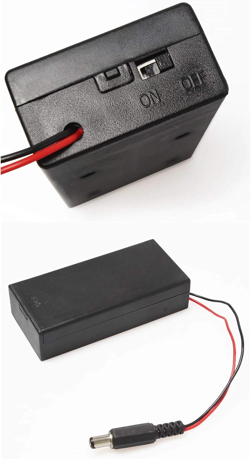 18650 Twin Battery Holder Box With DC Plug ON/OFF Switch 2x18650 Lithium Battery holder Case by HAYATEC (1 Box, With ON/OFF Switch) - Image 5