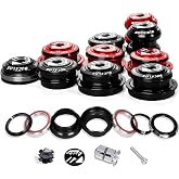 BUCKLOS 1-1/8 Bike Headset MTB Threadless with Bearings for Bike Frame Fork | Fits 34 44 44-50.6 44-55 44-56 41.8-52mm,Straight Tapered Tube Mountain Road Bicycle,Double Sealed Bearings Headsets,Star Nut