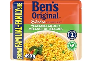 BEN'S ORIGINAL BISTRO EXPRESS Vegetable Medley, Flavoured Rice Side Dish, 490g Family Size Pouch
