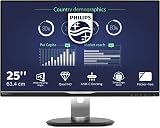 Philips 258B6QUEB 25" QHD IPS USB-C Docking Monitor 2560x1440 60Hz 5ms Height view 2