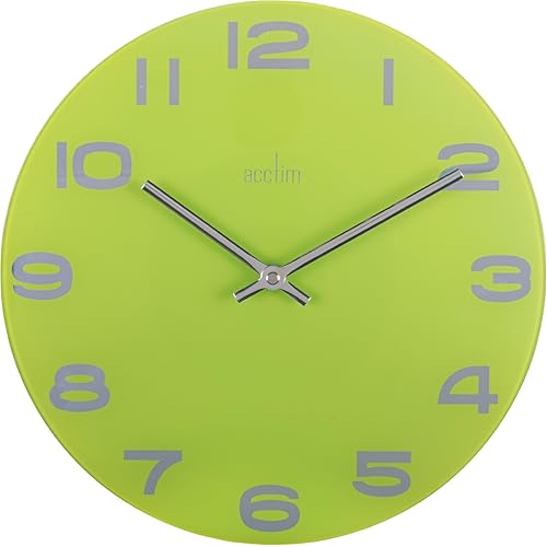 Acctim Mika 30 cm Lime Green Wall Clock