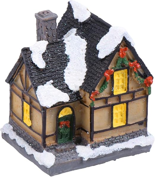 Amazon Com Uonlytech Miniature Christmas Village Houses Snow