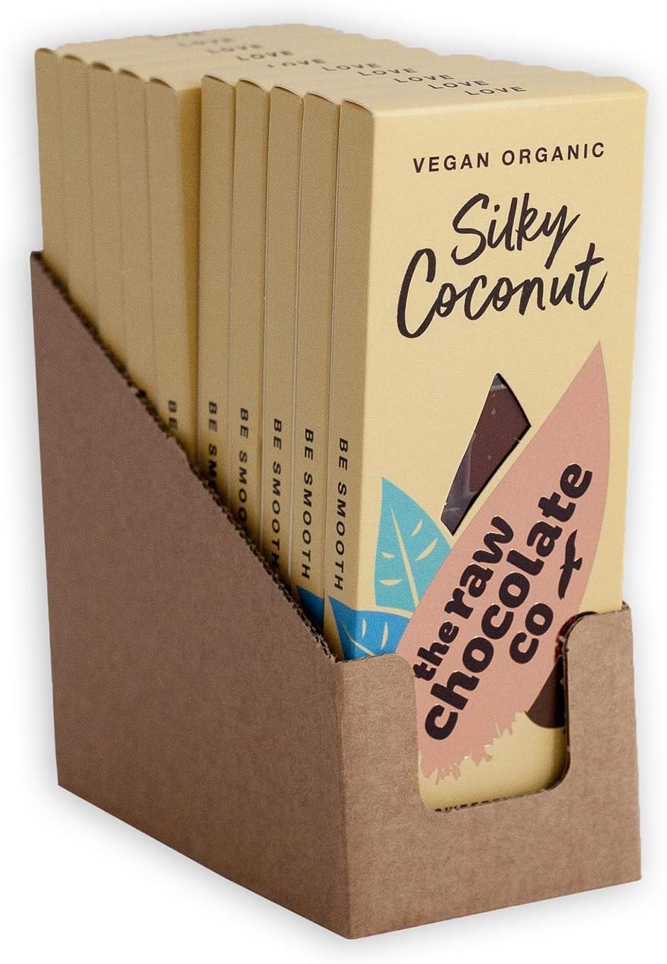 Raw Organic Vegan Chocolate Gifts Silky Coconut Chocolate 10 x 38g