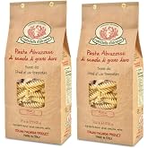 Rustichella d'Abruzzo Durum Wheat Fusilli Pasta, Authentic Italian Spiral Shape, Perfect for Rich Sauces, Salads &amp; Baked Dishes, Neapolitan-Style, Dense Texture for Optimal Sauce Retention, Great with Shellfish, Tuna, Eggplant, 17.6 oz, 2-Pack