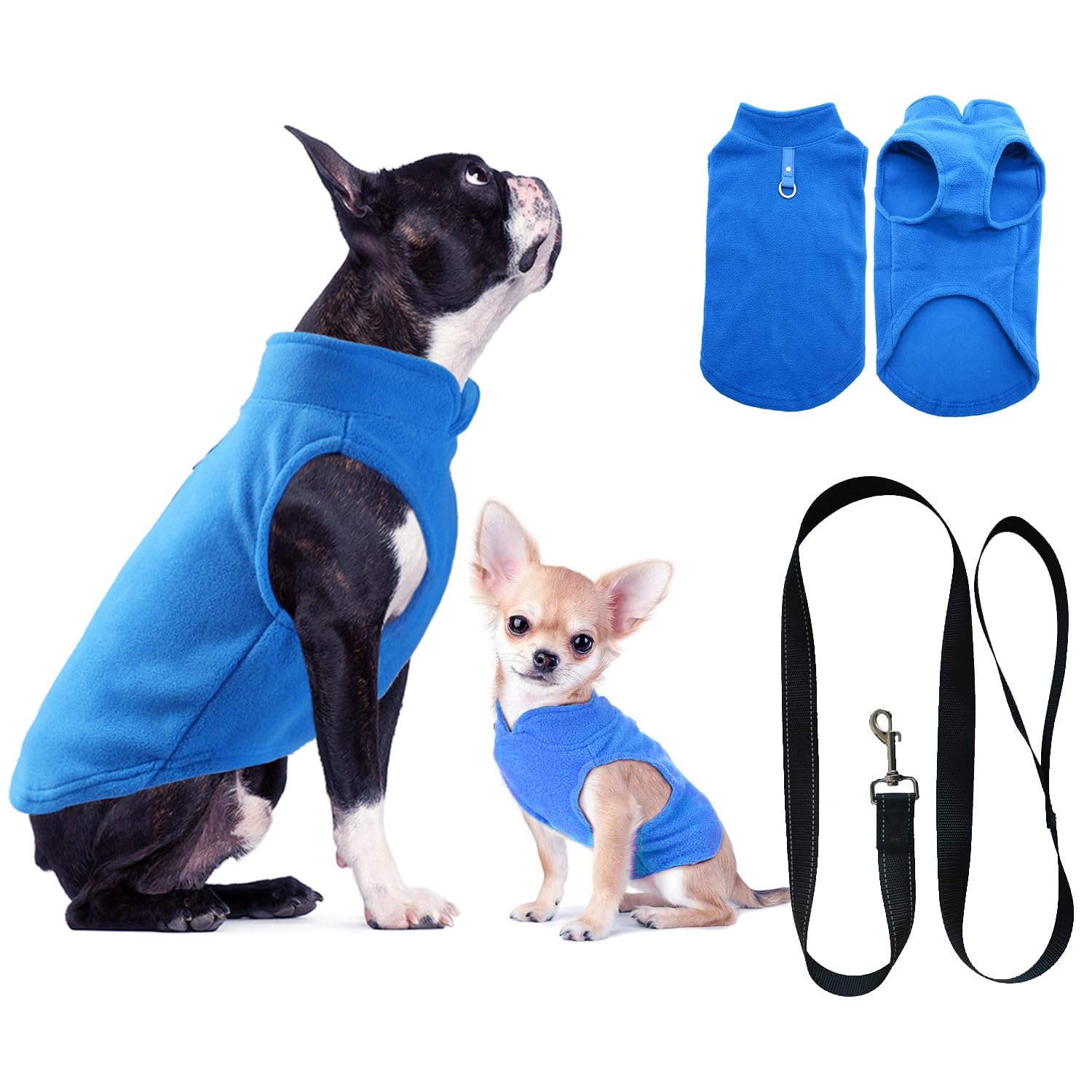 Dog Jumper Small Dogs, Winter Dog Coat for Small Dogs, Dog Vest Dog Jacket Dog Jumper Small Dog Coat, Dog Clothes Dog Jumper Fleece Winter Coat Dog Clothing (S, Blue)
