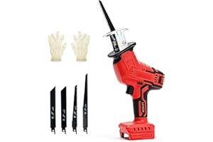 Cordless Reciprocating Saw Compatible with Milwaukee 18V Battery, 3000SPM Variable Speed, LED Light,Reciprocating Saw Kit wit
