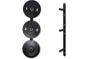 Fitvids Weight Plate Storage Rack, Weight Plate Holder Wall Mounted Bumper Plate Storage for Home Gym, Fit 2" Olympic Plates