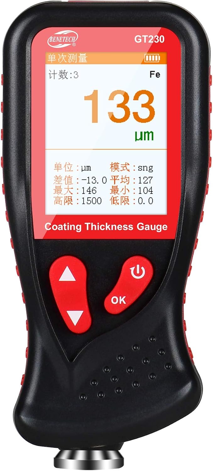 DecentGadget Car Coating Paint Thickness Gauge Meter Digital Thickness ...