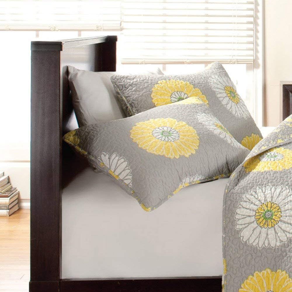 Amazon Com Cozy Line Home Fashions Sunflower King Shams 20 X 36