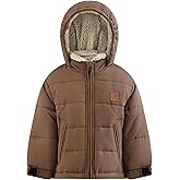 LONDON FOG boys Heavyweight Puffer Jacket Fleece-lined Brushed Microfiber Winter Coat