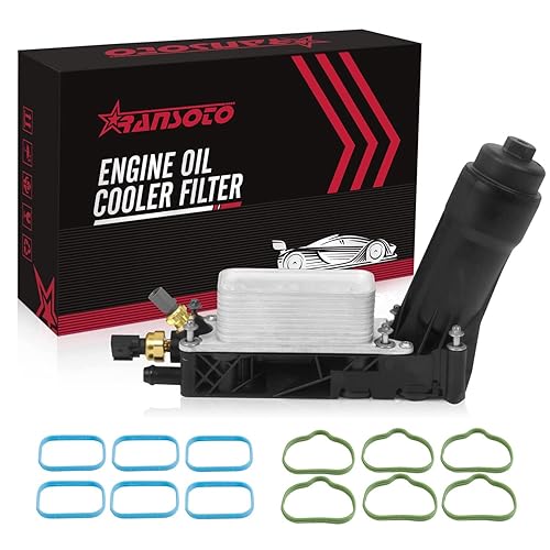Oil Cooler & Filter Housing Adapter Kit For Dodge/Chrysler/Jeep 3.6L V6 (2011-2013) - Includes Sensors & Gaskets, Replaces 5184294AE