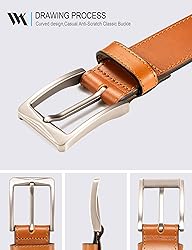 WOLFANT Men's 35mm Dress Casual Belt,100% Italian