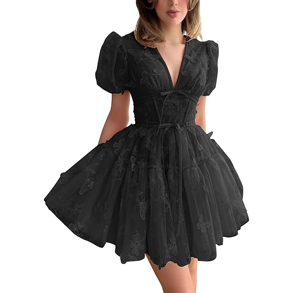 Amazon.com: Stanjiehu Short Tulle Homecoming Dresses 2024 for Teens V Neck Mini Prom Dress 3D Butterfly Puffy Sleeve Cocktail Evening Party Gown Black US0 : Clothing, Shoes & Jewelry Amazon.com: Stanjiehu Short Tulle Homecoming Dresses 2024 for Teens V Neck Mini Prom Dress 3D Butterfly Puffy Sleeve Cocktail Evening Party Gown Black US0 : Clothing, Shoes & Jewelry