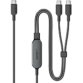 Anker Cable,6FT 2-in-1 USB C to USB C Cable 140W Max,Fast Charging for iPhone 17/17 Pro Max/16 Series,MacBook Air/Pro,and More(Braided,Black)