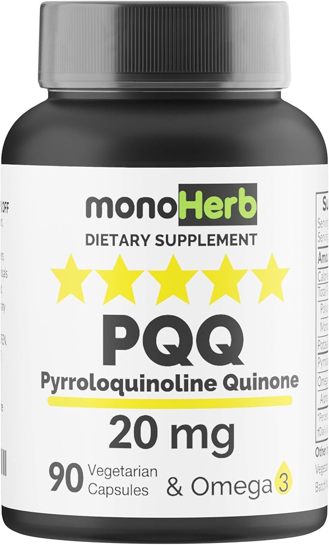 PQQ 20 milligrams PQQ supplement, Pyrroloquinoline
