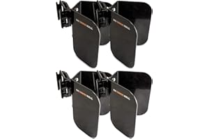 DC Cargo Mall 4-Pack, Motorcycle E-Track Wheel Chock, Black – E-Track Wheel Chock for Dirt Bikes – Supports Tires up to 6” Wide – E-Track Accessories