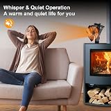 Tomersun 4 Blades Stove Fan Heat Powered Wood Burner Fireplace view 5