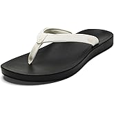 OLUKAI Uiki Women's Beach Sandal, Quick-Dry Flip-Flop Slides, Water Resistant, Wet Grip Soles & Compression Molded Footbed