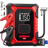 GOOLOO A3 Lite 12V 2500A Portable Car Jump Starter with Air Compressor | Supersafe Battery Booster Pack (7.0 Gas/5.5L Diesel) - BOOST for Dead Battery - 150 PSI Auto-Off Tire Inflator - LED Light